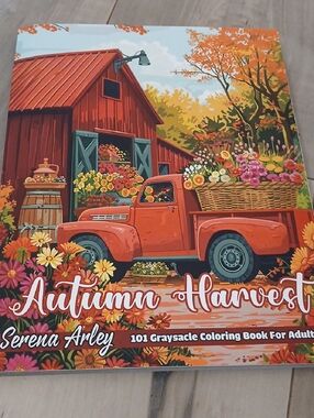 Autumn Harvest Coffee Table Coloring Book — Orange Truck Cover